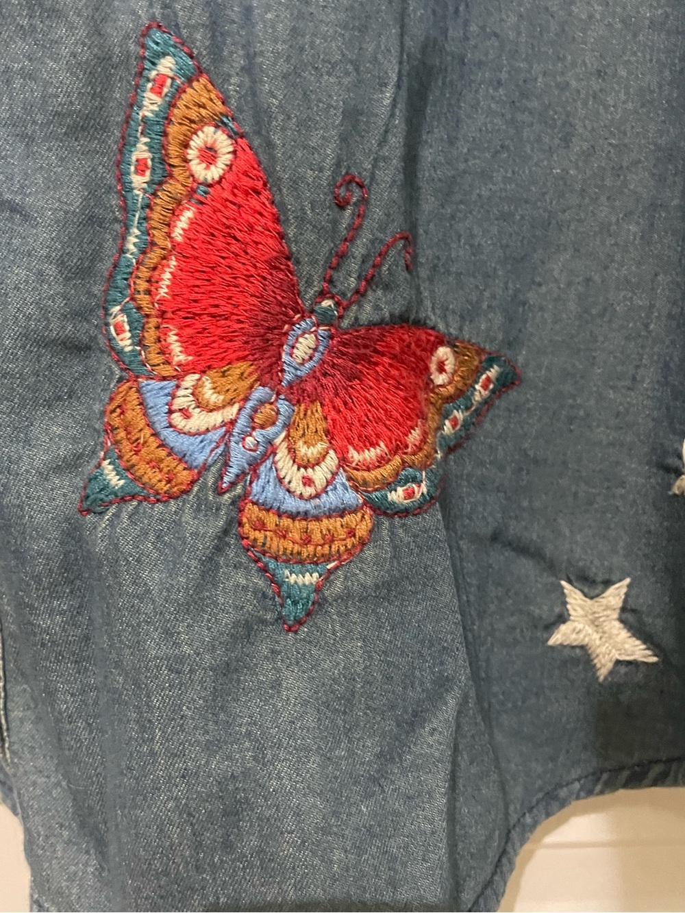 Johnny Was Workshop Mika Denim Pocket Shirt - Size XL - Picture 5 of 7